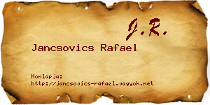 Jancsovics Rafael névjegykártya